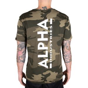 Alpha Industries Herren T-Shirt Backprint Camo olive camo L
