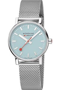 Mondaine Damen/Herren/Uni Schweizer Quarz Armbanduhr aus Edelstahl mit Edelstahl-Armband - EVO2 - MSE.35140.SM