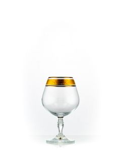 Cognacgläser, Cognacschwenker Kristall Bohemia, Victoria, Gold, Platin, 400 ml, 6er Set
