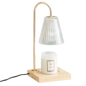 Kerzenwärmer Lampe Wachs Schmelzlampe Kerze Warme Lampe Tischlampe Schlafzimmer Nachttischlampe Geeignet für Schlafzimmer Aromatherapie Kerze Tischlampe,mit Timer,Transparent