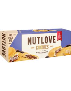 ALLNUTRITION NUTLOVE Cookies 130 g Doppelschokolade / Fit Food / Köstliche Kekse, inspiriert von der Serie NUTLOVE