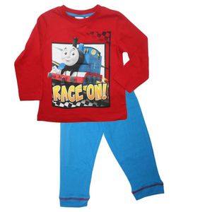 Jungen Pyjama | Größe 92 - 110 | Thomas & seine Freunde | Kinder Schlafanzug, Größe:92, Farbe:Rot / Hellblau
