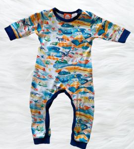 Babyparty - Umstandsgeschenk - Playsuit - Onesie - Baby - 100 % Öko-Bio-Baumwolle - Märchen - Größe 68 (4-6 Monate)