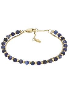 Fossil JF04540710 Damen Armband Edelstahl Gold Blau 19 cm Fossil JF04540710 Damen Armband Edelstahl Gold Blau 19 cm