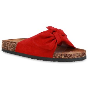 Mytrendshoe Damen Sandalen Pantoletten Sommer Schlappen Hausschuhe 833538, Farbe: Rot, Größe: 38 Mytrendshoe Damen Sandalen Pantoletten Sommer Schlappen Hausschuhe 833538, Farbe: Rot, Größe: 38
