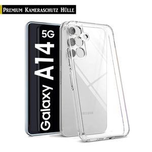 Für Samsung Galaxy A14 4G 5G - Handy Silikon Hülle Transparent Kamera Schutz Hülle Tasche Case Handyhülle Cover