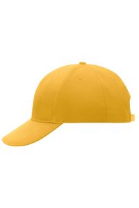 Klassisches Cap mit laminierten Frontpanels gold-yellow, Gr. one size