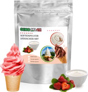Erdbeer Joghurt Geschmack Dänisches Softeis Eispulver Softeispulver 1:3
