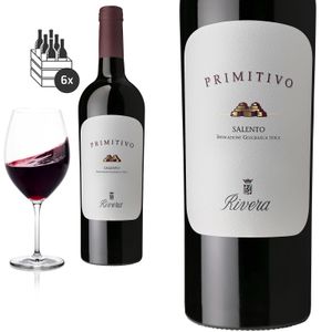 6er Karton 2021 Primitivo Salento IGP trocken von Rivera Azienda Agricola - Rotwein