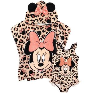 Disney - Badeanzug und Poncho Set für Mädchen NS6398 (110) (Pink)
