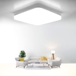 ZMH LED Deckenleuchte Kaltweiß Flach IP54 Wasserdicht Deckenlampe Panel Deckenleuchte für Wohnzimmer Schlafzimmer Küche Badezimmer Flu  Keller 18W 27.5cm