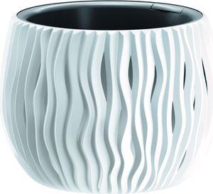 kvetináč 18cm BOWL SANDY DSK180-S449 biely plastový PROSPERPLAST