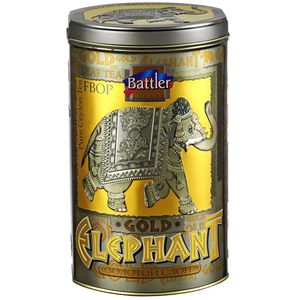 BATTLER Schwarzer Ceylon Tee Gold Elephant FBOP lose 400g Metalldose Schwarztee