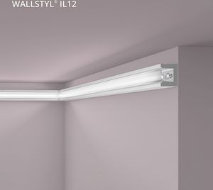 NOËL & MARQUET Lichtleiste IL12 WALLSTYL 25 x 20 x 2000 mm Polystyrol Weiß Stuckleiste Deckenleiste LED Leiste