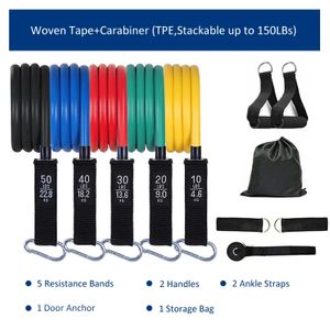 Fitnessbänder mit 5 Widerstandsstufen,Resistance Bands Widerstandsbänder Set
