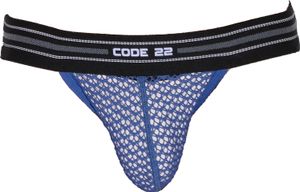 CODE 22 - Pánske suspenzory - ažurové suspenzory Steel Blue - modré - 1 x veľkosť M CODE 22 - Pánske suspenzory - ažurové suspenzory Steel Blue - modré - 1 x veľkosť M