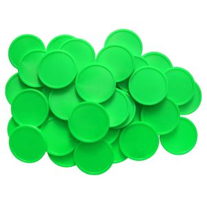 CombiCraft Kunststoff Wertmarken oder Pfandmarken Blanko - Neongrün - 100 Stück