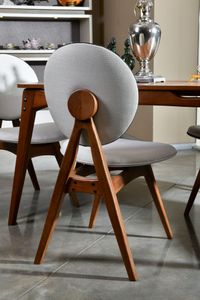 Skye Decor, Touch- Touch v2 VOW, Nussbaumfarbe,,Creme, Bürostühle, 93x54x55 cm, Rahmen: Hornbeam Holz