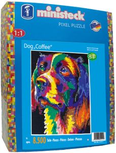 Ministeck ART Pixel Puzzel Hond Coffee XXL - 8500-delig