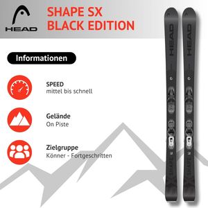 HEAD Shape SX Black Edition + PR11 GW schwarz 170