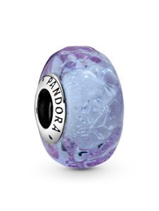 Pandora Colours Charm 798875C00 Wavy Lavender Silber 925 Lavendel Murano Glas