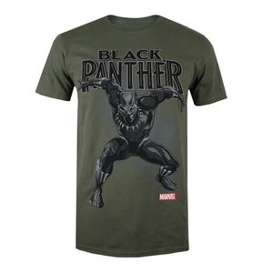 Black Panther - "Strike" T-Shirt für Herren TV468 (XXL) (Militärgrün)