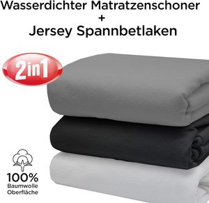 Matratzenschoner Matratzenauflage 100x200 Weiss – Inkontinenzunterlage waschbar, Spannbettlaken wasserdicht