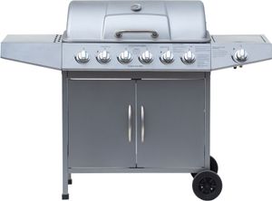 El Fuego Gasgrill / Grillwagen Dayton 6+1 silber Grillfläche 69x35cm