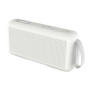 Tragbarer drahtloser Lautsprecher Bluetooth-kompatibler 5.0 HiFi Sound Creative Graffiti Stereo Mini Soundbox für draußen-Weiss-Größen: Pure Farbe