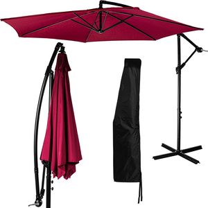 Stilista® Ampelschirm 350 cm Rot mit Cover