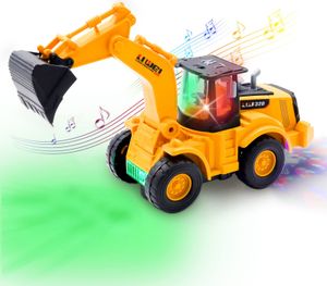 Bagger Spielzeug für Kinder ab 3 Jahren Automatisches Gehen Auto LKW Spielzeug mit Sound und Licht Auto Kinderspielzeug