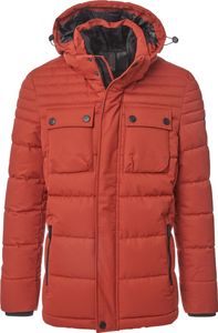 CASAMODA pánska outdoorová prešívaná bunda s kapucňou prešívaná regular oranžová 3XL