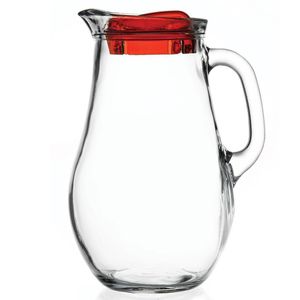 Orion Glaskaraffe Glas Karaffe Glaskrug Wasserkrug Glaskanne mit Deckel und Griff 1,85 L