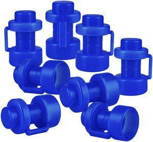 ONVAYA® Trampolin Endkappen | Set mit 8 Pfostenkappen für die Netzstangen des Trampolins | blau