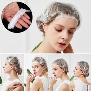 200 Duschhauben Einweg Haarschutz Duschkappe Badehaube Plastik Cap Spa Salon