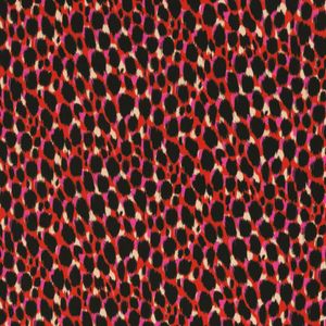 Viskose Stoff Viskose Meterware Leoprint Farbkleckse, Swafing Carla rot | 17,40 EUR/m