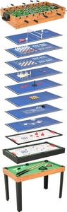 15-in-1 Multigame-Tisch 121×61×82 cm Ahorn