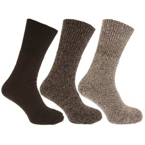 Pánske termo ponožky, 3-pack, obsah vlny MB281 (39-45 EU) (odtiene hnedej)