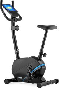 Gymtek® Magnetischer Heimtrainer, Fahrrad für Zuhause - bis 125kg - 8 Widerstandsstufen, 5kg Schwungmasse - LCD Display - für Home Gym Fitness