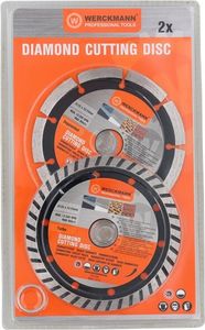 PROFI Diamanttrennscheibe 125 mm 2 x Stück Set WERCKMANN für Beton und Steine