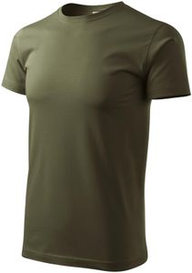 Das einfache T-Shirt der Männer - Farbe: military - Größe: 2XL