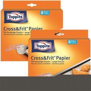 Toppits® Cross & Frit Papier Back-Spezialpapier Snackpapier 8 Bögen ( 2er Pack