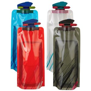 scarlet sport | faltbare Trinkflasche »Compact« (700 ml); Set mit 4 Flaschen; BPA-frei; flexibel, rollbar, zusammenklappbar, wiederverwendbar, Farbe:Set 4 Farben