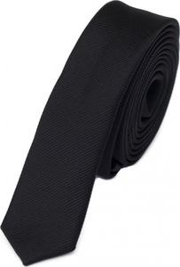 Fabio Farini - Krawatte - Schmale Herren Schlips - Moderne Slim Krawatten in 3cm Breite Schmal (3cm), Schwarz