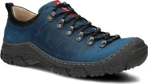 NAGABA Wanderschuhe Herren Trekkingschuhe Männer Echtleder Kobalt, 43