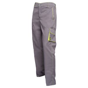 RODOPI Arbeitshose Construx-Lite leichte Arbeitshosen für Männer und Frauen Bundhose mit vielen Taschen Arbeitskleidung grau gelb Gr. 48 Handwerker