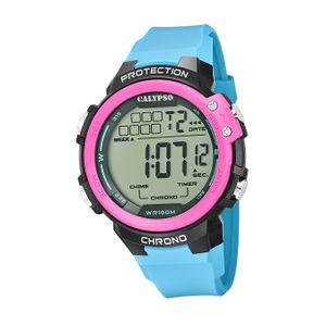 Calypso Herrenuhr Kunststoff blau Calypso Digital Armbanduhr D2UK5817/1