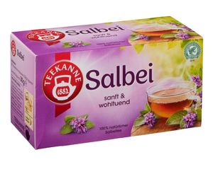 Teekanne Salbei natürlicher Salbeitee 20 Doppelkammerbeutel 30g