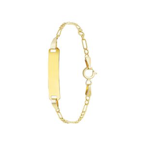 Lucardi - Kinder - Armband mit Anhänger ohne Plattierung- Armband - 375 Gold - Stab - Keine Stein - Gelbgold legiert- 13 cm  - Nickelfrei