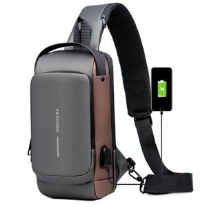Torba na ramię z antykradzieżowym ładowaniem USB - Szara KP25260 Torba na ramię z antykradzieżowym ładowaniem USB - Szara KP25260
